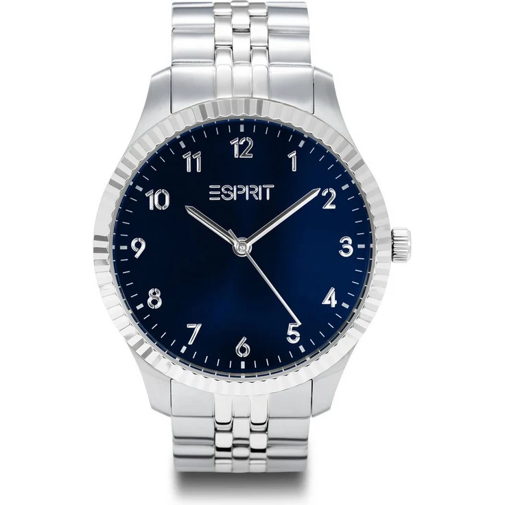 Esprit Quarzuhr ESPRIT Herren-Uhren Analog Quarz, Klassikuhr, Edelstahl, IP-Gun/poliert/teilvergoldet, gelb, arabische Ziffern, blaues Ziffernblatt - Preisvergleich – Bild 1