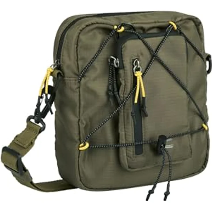 camel active Shores Umhängetasche S, 21 cm, grün, 100% Polyester, kompakte Größe 21 cm x 10 cm x 22 cm – Bild 1