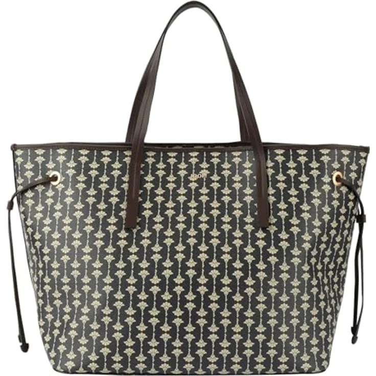 JOOP! Shopper Collana Lara XLHO, Shopper aus genarbtem Kunstleder mit stilvollem Print, Schwarz, 55 x 20 x 33 cm – Bild 1