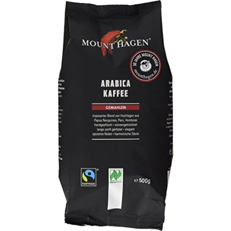 Mount Hagen Röstkaffee gemahlen FairTrade, Naturland (1 x 500 g) - Bio – Bild 2