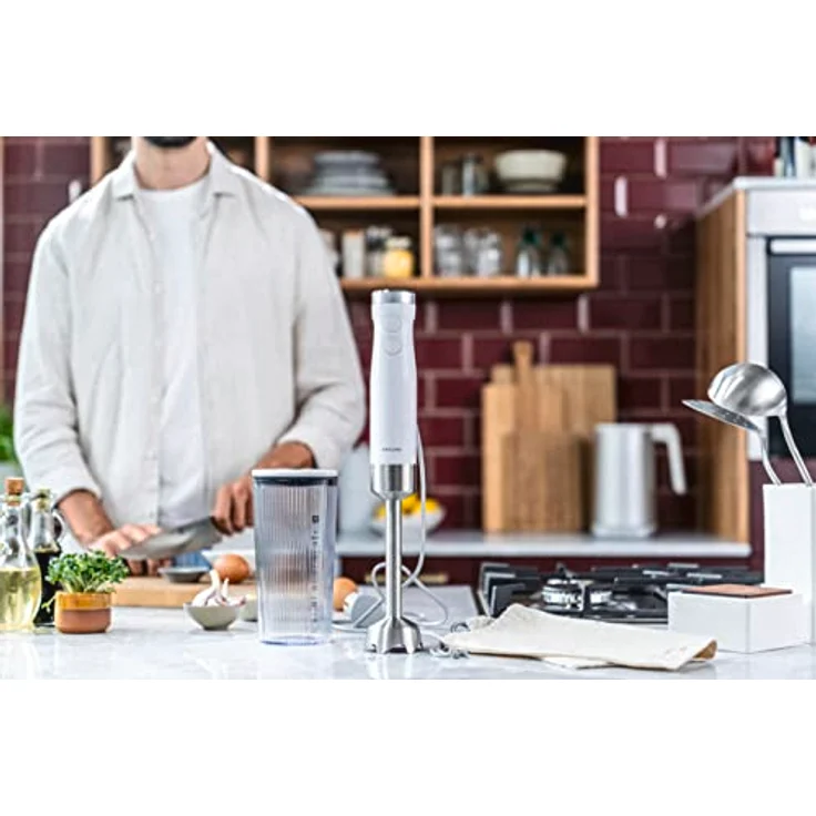 Zwilling Enfinigy Stabmixer inkl. Becher u Vakuumdeckel silber, Stabmixer, Weiss – Bild 7