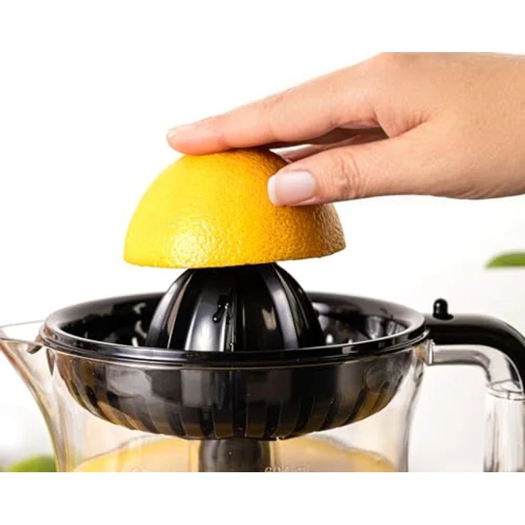 Rommelsbacher Zitruspresse ZP 50, leiser Motor mit Rechts-/Linkslauf, 0,6 L abnehmbarer Saftbehälter, BPA-frei, 2 Presskegel – Bild 4