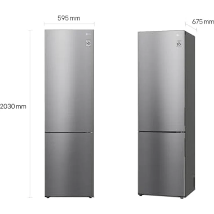LG GBP62PZNBC Kühl-Gefrierkombination, freistehend, edelstahl, Energieklasse B – Bild 7