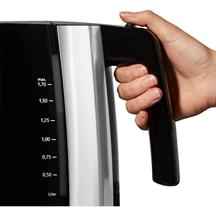 Melitta II Wasserkocher Look Aqua Deluxe 1026-04 BK SST (1,7 Liter, 2400Watt) mit Temperatureinstellung (80 °C, 95°C, 100°C) und Warmhaltefunktion, Kunststoff, 1.7 liters – Bild 5