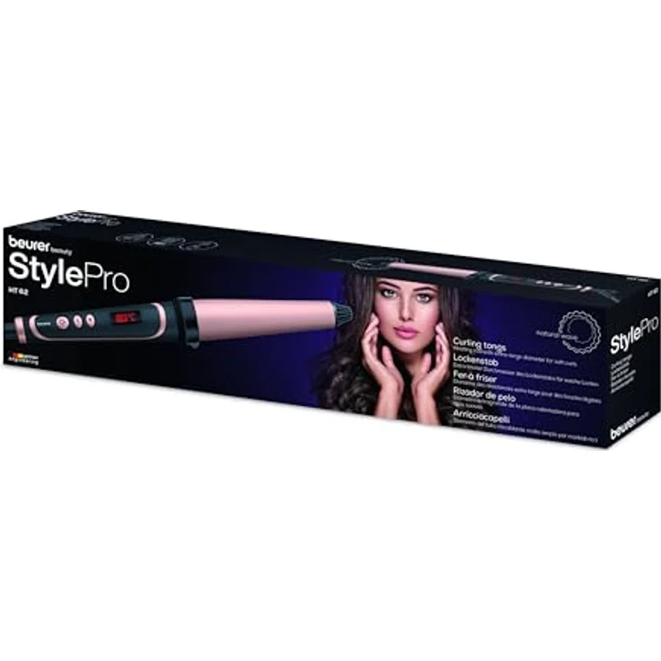 Beurer HT 62 kegelförmiger Lockenstab mit Keramik-Keratin-Beschichtung, Schnellaufheizung, Abschaltautomatik und Soft-Touch Oberfläche, inklusive hitzebeständigem Schutzhandschuh – Bild 2