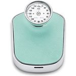 ADE Mechanische Waage Personenwaage analog BM 702-1 Felicitas (Gewichtswaage analog, Körperwaage im klassischen Design mit großer Skala und rutschfester Wiegefläche) grün