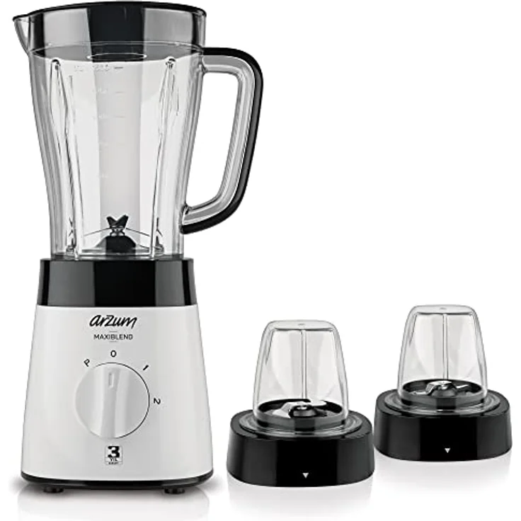 Arzum AR1057 Standmixer 500W Weiß/Schwarz, Standmixer, Schwarz, Weiss – Bild 3