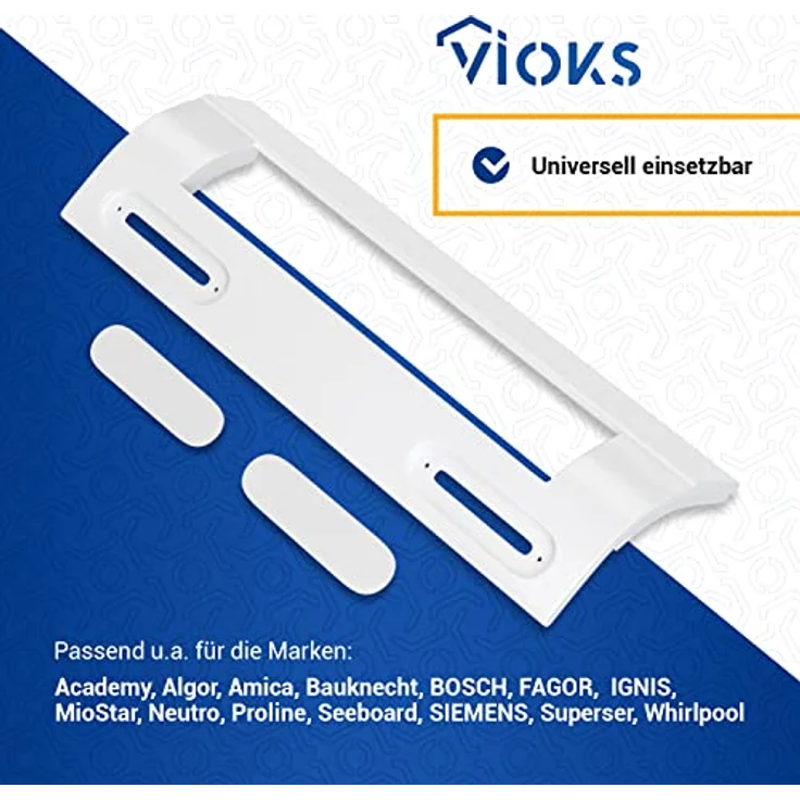 VIOKS Kühlschrank Griff Universal 200x70x45mm & Weißer Türgriff Set mit Befestigungsabstand 82-163mm für Bosch Kühlschrank mit Gefrierfach & Siemens Gefrierschrank/Ignis Kühlschrank Zubehör – Bild 3