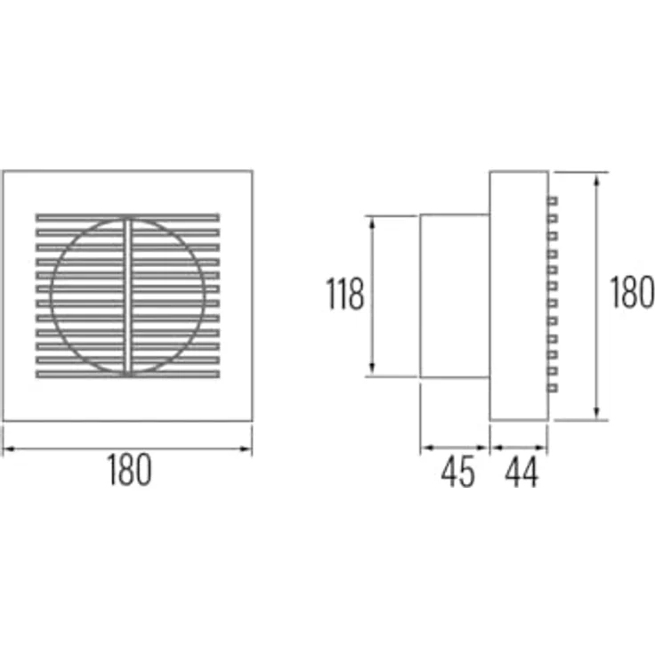 Konjac Sponge Cata Ventilator B12, Belüftungsventilator mit 190 m³/h Luftstrom, leise 43 dB, weiße Kunststoffkonstruktion – Bild 2