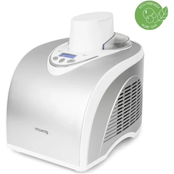 H.Koenig professionelle Eismaschine HF180 - Elektrisch - 1 L - 135 W - Kühlfunktion - Schnelle Zubereitung