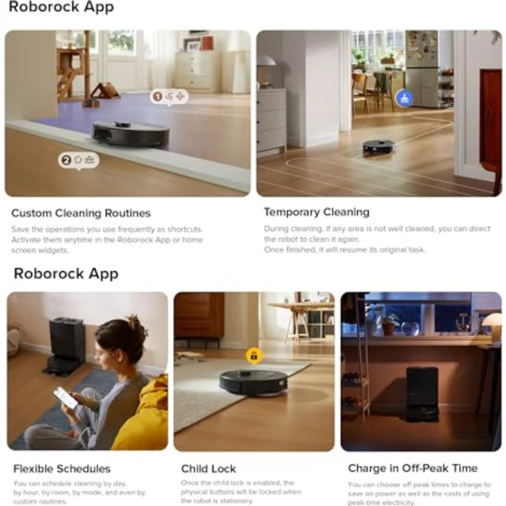 Roborock Qrevo S Pro, Staubsauger-Roboter mit 18.500 Pa Saugkraft, intelligentem Hinderniserkennungssystem und Selbstreinigungsdock – Bild 9