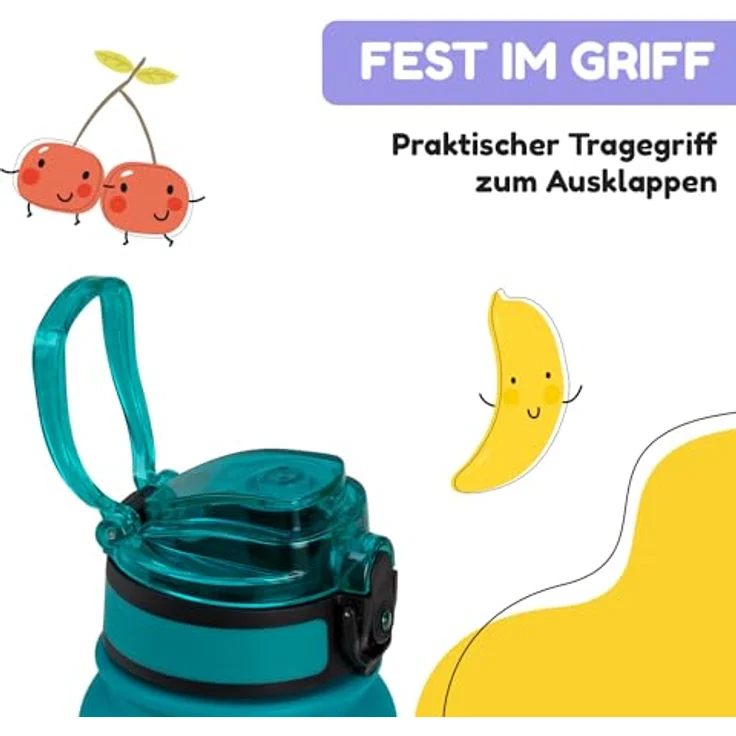 schmatzfatz Trinkflasche Kinder Auslaufsicher, 550ml Edelstahl-Trinkflasche für Schule & Kindergarten, Wasserflasche BPA-Frei, Für Kaltes & Heißes, Auslaufsichere Trinkflasche für Mädchen & Jungen – Bild 5