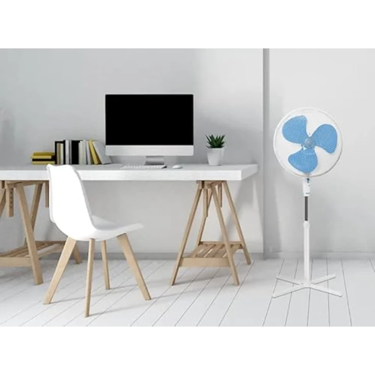 Bestron Standventilator mit Schwenkfunktion, Höhe: 122 cm, Ø 45 cm, 45 W, Weiß – Bild 4