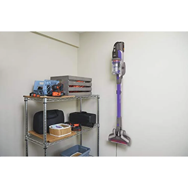 Black + Decker 4in1 Akku-Stielsauger Pet (36V, 2.0Ah, beutelloser Boden- & Handstaubsauger mit Elektro-Tierhaarbürste, inkl. 2in1 Fugendüse, Tierhaarbürste, Akku, Ladegerät & Wandhalterung) BHFEV362DP – Bild 18