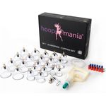 Hoopomania Schröpfen Set M016 Vakuum Massage mit Schröpfgläser, 24 Plastik Schröpfgläser in verschiedenen Größen, Magneten und Vakuumpumpe, Polystyrol, blau
