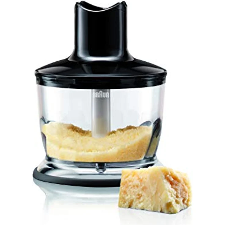 Braun Zerkleinerer 500 ml Aufsatz MQ 30 - Stabmixer Zubehör kompatibel mit Braun MultiQuick 3 - 7 mit EasyClick System, schwarz – Bild 3