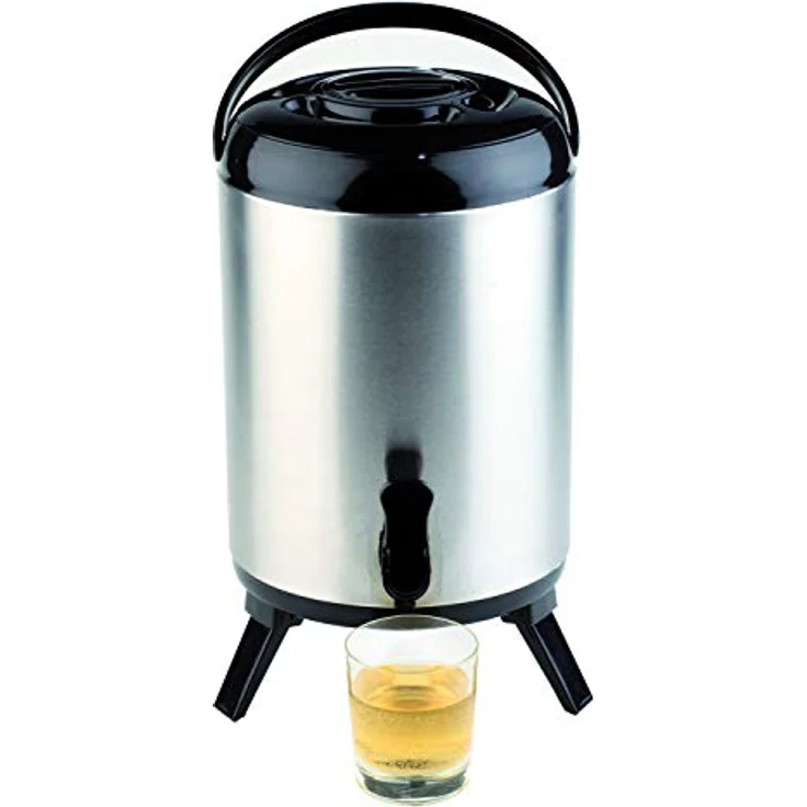APS Iso-Dispenser ? Hochwertiger Isolierbehälter für heiße und kalte Getränke aus rostfreiem Edelstahl ? 24cm x 42cm mit 9,5 Liter Fassungsvermögen – Bild 2