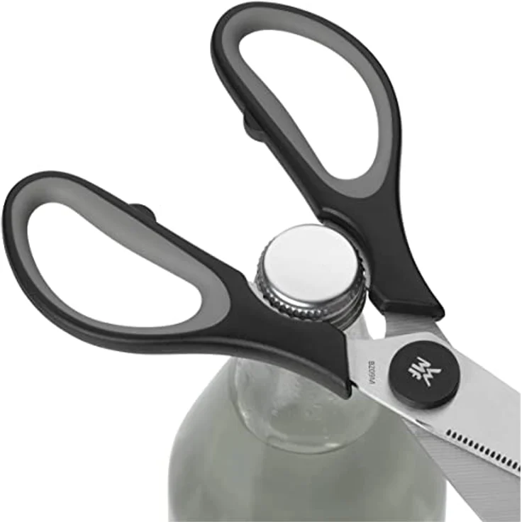 WMF Touch Küchenschere 21 cm, Haushaltsschere mit Sägeschliff, Cromargan Edelstahl Kunststoffgriff, schwarz – Bild 4