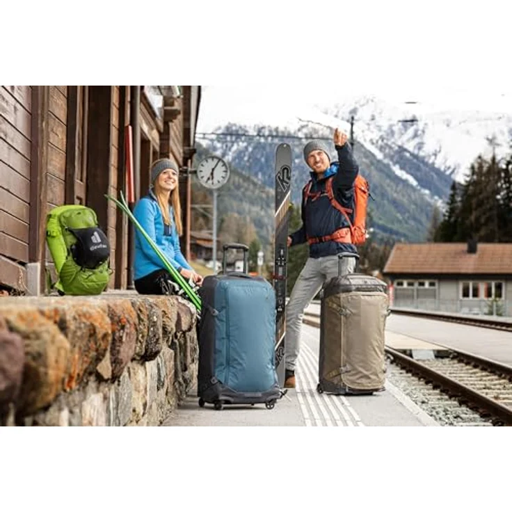 Deuter Rollkoffer Duffel Pro Movo 60, 60 Liter, wasserabweisendes TPU-Material, 74 x 35 x 33 cm, blau – Bild 7