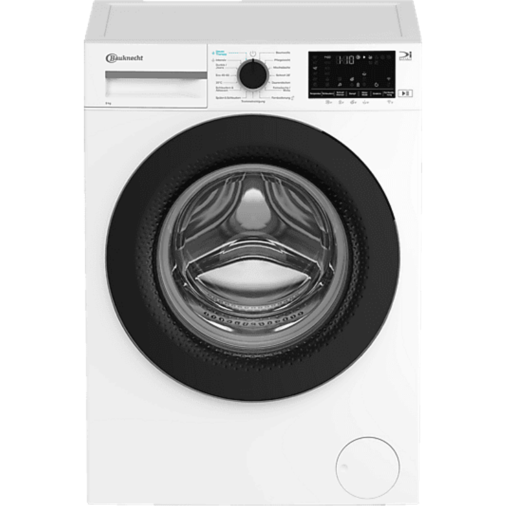Bauknecht B WM 9A9 BS Waschmaschine, 9 kg, 1351 U/Min., A, Inverter-Motor, Adaptive Wash, Steam Therapy, HomeWhiz
