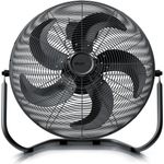 Brandson Windmaschine, Retro Bodenventilator mit 120W, 50 cm Ø, neigbar, hoher Luftdurchsatz, Schwarz