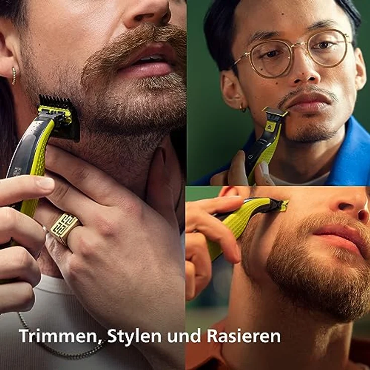 Philips OneBlade Face & Body - Elektrischer Bartschneider, Rasierer und Bodygroomer mit 3 Original-Klingen, 5-in-1 Trimmaufsatz & 2 Körperaufsätzen (Modell QP2824/30) – Bild 4