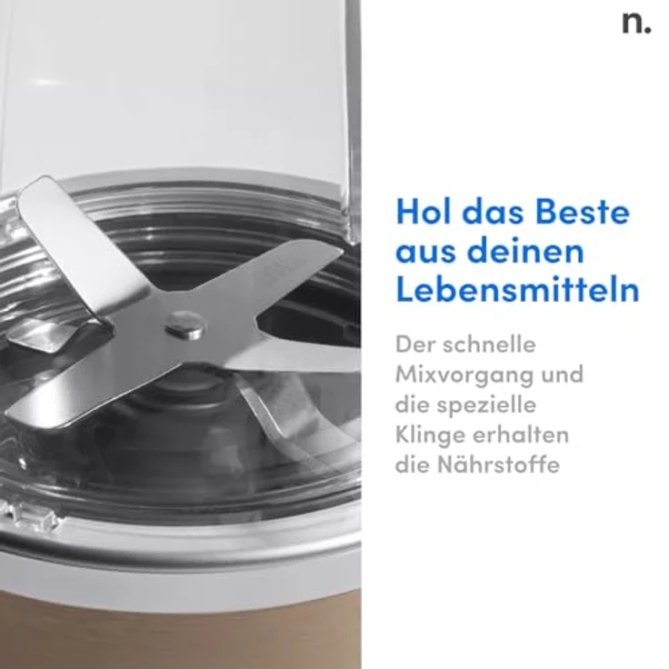 NUTRiBULLET 900 W ? ABZIEHER Nährstoffen patentierte Technologie ? Entsafter für Zubereitungen Kulinarische Healthy ? Vorreiniger Kulinarische mit Cup To Go für zu nutriblast mit sich, Kunststoff, Champagne 900W, 29 x 17 x 34 cm – Bild 5