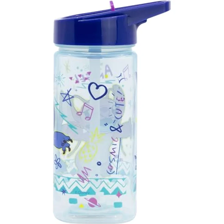 Storline Trinkflasche Disney Stitch, 510 ml mit auslaufsicherem Strohhalm, Kunststoff, ideal für Kinder – Bild 2