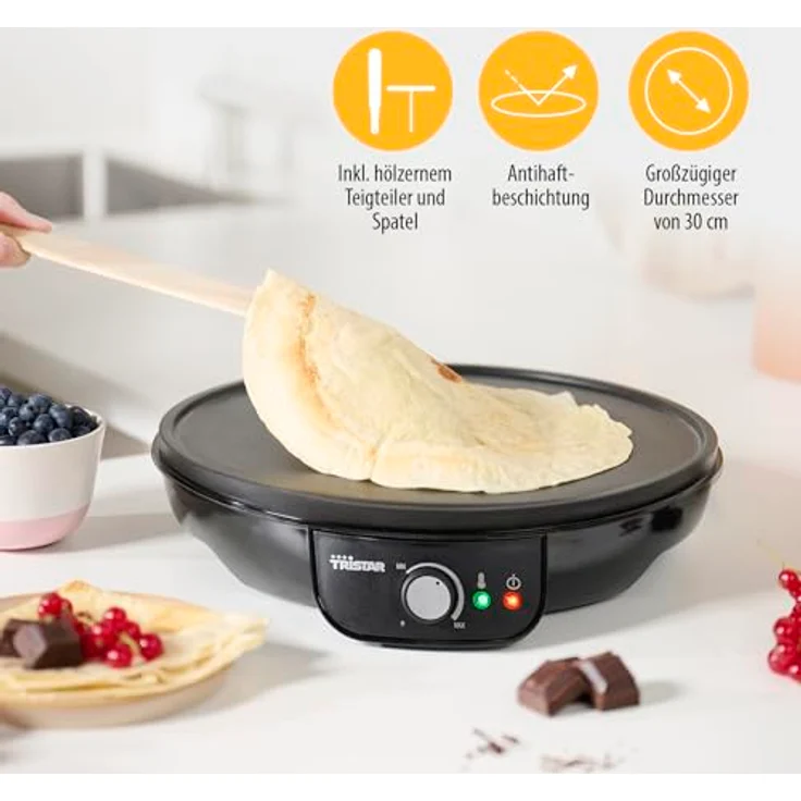 Tristar BP-2637 Crêpe-Maker, 1000, Kunststoff, Schwarz – Bild 4