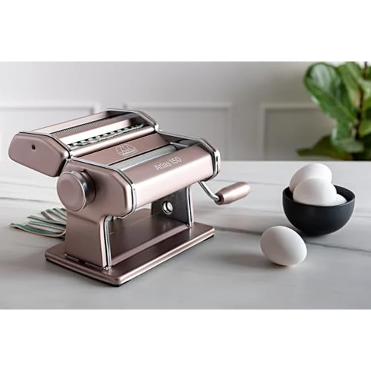 MARCATO Atlas 150 Nudelmaschine, vielseitig für Lasagne, Fettuccine und Tagliolini, powder rosa – Bild 2