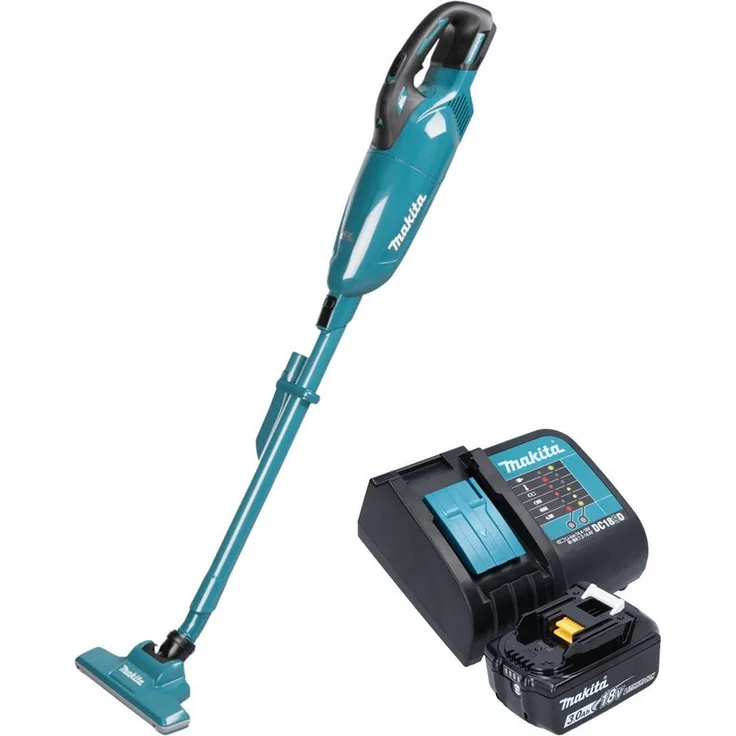 Makita DCL 283 FSF1, Akku-Handstaubsauger 18 V mit 0,73 l Behälter, Brushless Motor, inkl. 3,0 Ah Akku und Ladegerät