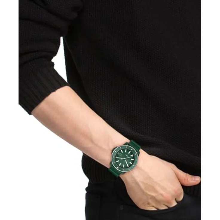 Lacoste Lacoste.12.12 Scuba, Herren Uhr mit DREI-Zeiger-Quarzwerk, grünes Silikonarmband, 10 ATM wasserdicht, grüne Ziffernblatt – Bild 5