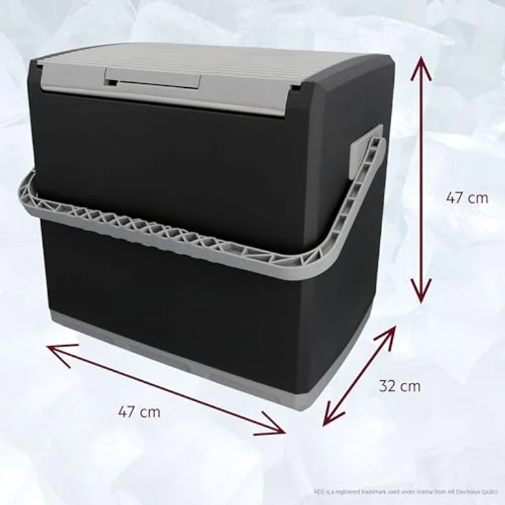 AEG Kühlbox KK 28 Liter, thermoelektrisch mit 12V Kfz-Anschluss und 230V für Auto und Steckdose, schwarz – Bild 5