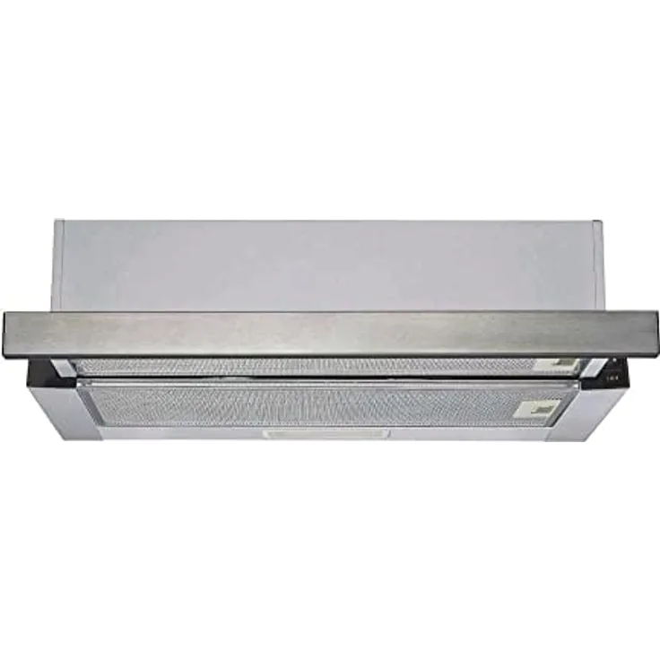 Candy Flachpaneelhaube CBT625/2X DE / 60cm Breite / 67,5W Leistung / 2 Leistungsstufen/max. Luftleistung: 332 m³/h/Abluft & Umluft/Energieeffizienz B/kostensparende LED-Leuchte/Edelstahl