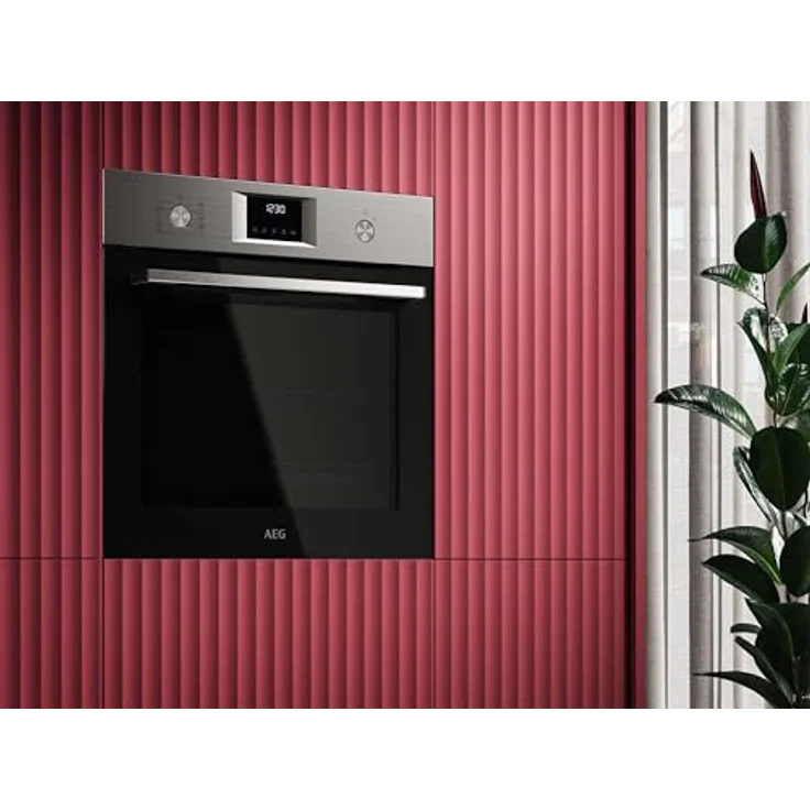AEG Einbaubackofen Serie 5 OU5PB40ZSM Ringheißluft Edelstahl - Gleichmäßige Garergebnisse, Pyrolyse Selbstreinigung, 45 Automatikprogramme, LED-Touchdisplay, Schnellaufheizung – Bild 2