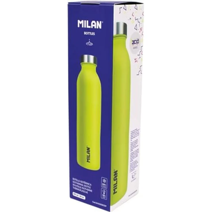 MILAN® Isolierflasche, doppelwandige Edelstahl Thermosflasche, 591 ml, Vakuumisolierung, gelb – Bild 3
