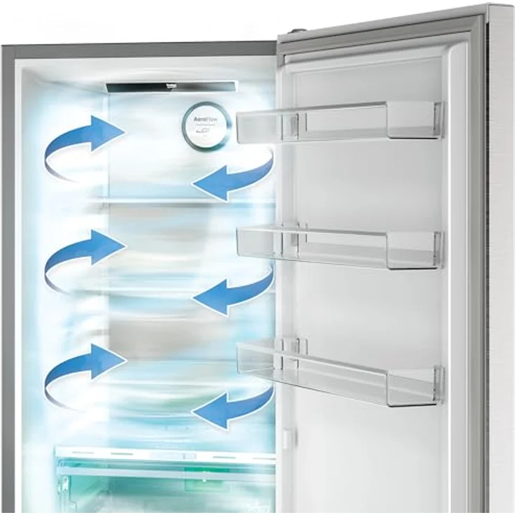 Beko B7RCNE367HXB Kühl-/Gefrierkombination, 316 l Nettovolumen, NoFrost, HarvestFresh, MultiZone, Edelstahl-Look – Bild 4