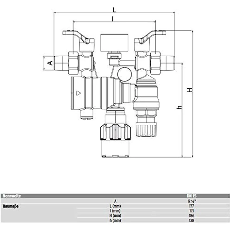 SYR FüllCombi CA Plus, Automatische Befüllanlage für Heizungsanlagen, Pressmessing, max. Betriebsdruck 10 bar, Füllleistung 1,5 m³/h – Bild 2