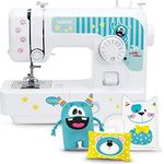 kullaloo Brother J14s Freiarm-Nähmaschine, Einsteiger Maschine inkl. Nähkurs-Material-Set und Designs zum Austauschen