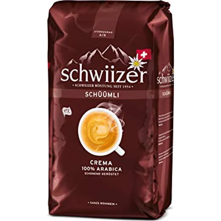 Schwiizer Schüümli Crema Bohnenkaffee, Röstkaffee, ganze Bohnen, Kaffeebohnen, 1000 g – Bild 2