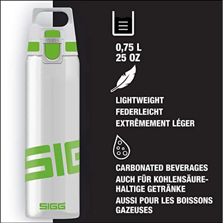 Sigg Total Clear ONE Trinkflasche, grün, 0.75 – Bild 2