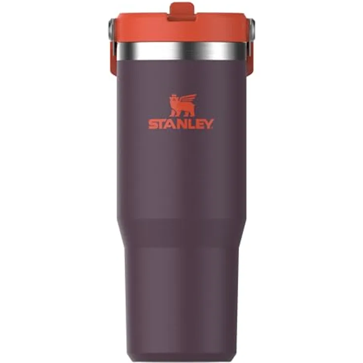 STANLEY Flip Straw Tumbler 1.0, Trinkflasche mit Strohhalm 0.89L, hält 12+ Stunden kalt, spülmaschinenfest, BPA-frei, plum