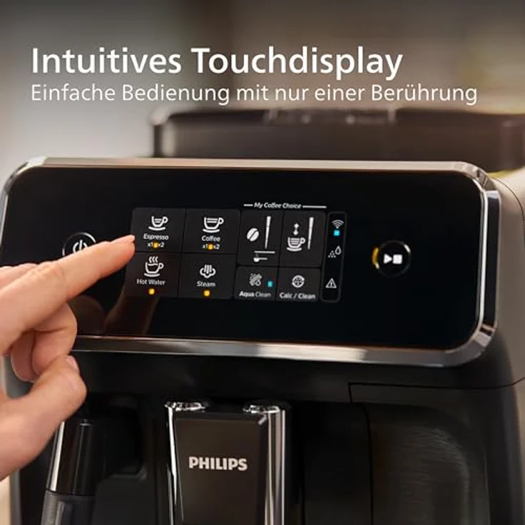 Philips Kaffeevollautomat 2200 Series EP2223/40, für 2 Kaffeespezialitäten, anpassbare Aromastärke, mattschwarz – Bild 4