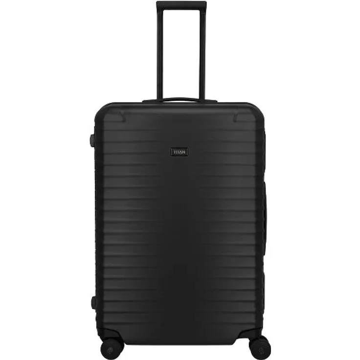 Titan Overseas 4 Rollen Trolley L 75 cm, Polycarbonat, schwarz, 53 cm x 30 cm