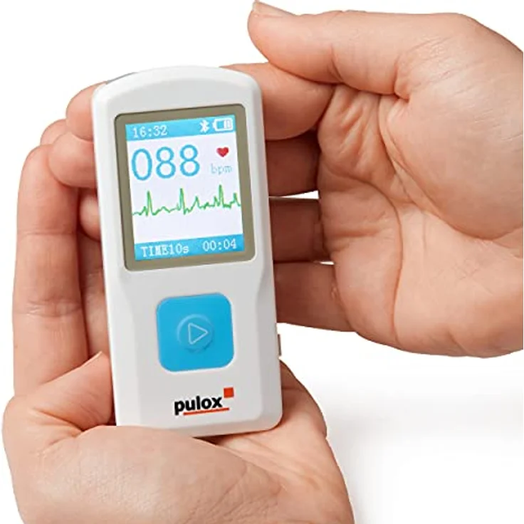 Pulox PM10 Mobiles EKG und Pulsoximeter, tragbares Gesundheitsgerät mit Bluetooth, EKG-Aufzeichnung und Herzfrequenzanalyse – Bild 3