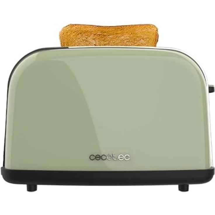 Cecotec Vertikaler Toaster Toastin' time 850 Green, 850W, doppelter breiter Schlitz, Edelstahl, 7 Röststufen, Pop-up-Funktion, automatische Abschaltung, Krümelablage – Bild 3