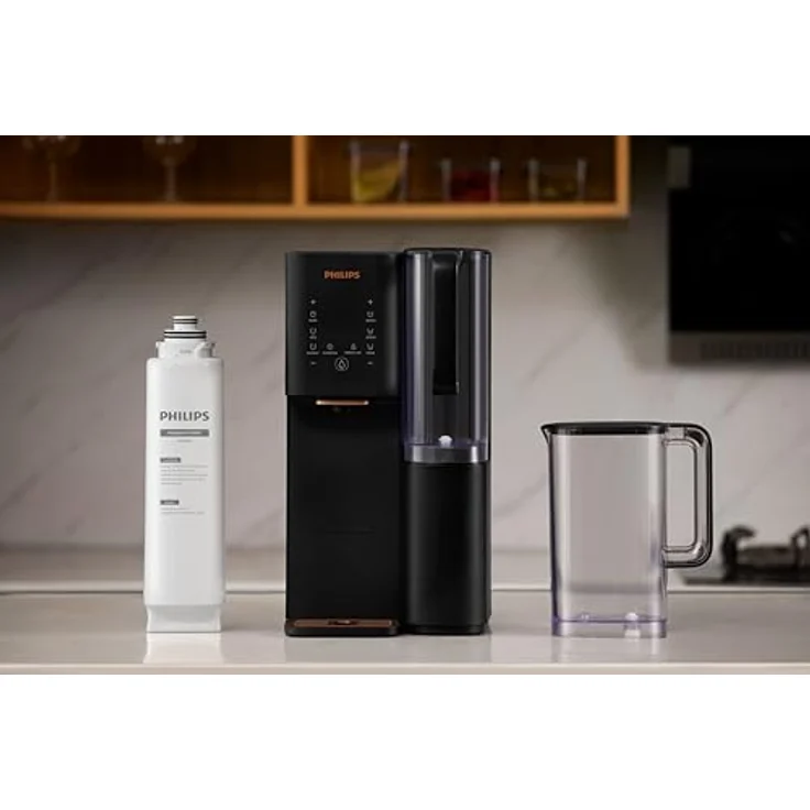 Philips Water Umkehrosmose-Wasserstation ADD6920BK/10, Aquaporin Inside®: Eliminiert bis zu 110 Substanzen, sofortige Erhitzung, 1 Jahr Filterlebensdauer, schwarz – Bild 2