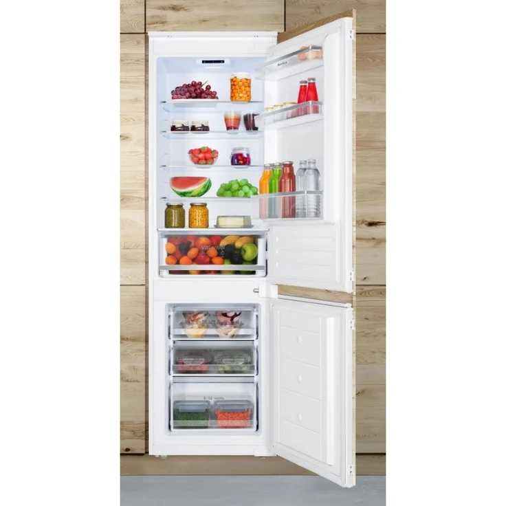 Amica EKGCS 387 926 Einbau-Kühl-Gefrierkombination, 270 l, Schlepptür-Technik, weiß, elektronische Steuerung, Inverter Kompressor, LED-Beleuchtung
