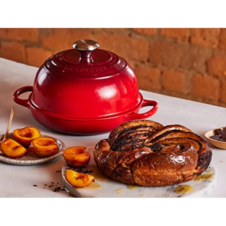 Le Creuset Signature Brot Bräter aus Gusseisen, 24cm, kirschrot – Bild 8