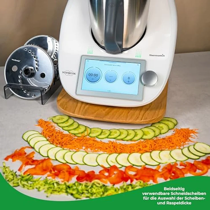 Wundermix WunderSlicer® V2 Gemüseschneider für Thermomix TM6, TM5 • Scheiben & Raspeln in fein und grob • Made in Germany – Bild 4